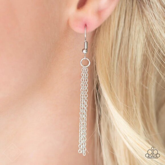 Paparazzi Jewelry Accessories - Find Joy - Silver Necklace - Vintage - Picture 3 of 6